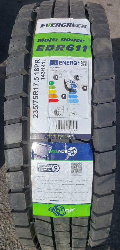 لاستیک سایز 235,75,17.5 گل دنده ۱۸ لایه Evergreen 2023