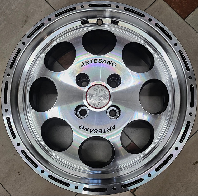 رینگ اسپرت سایز ۱۶ × ۷ (۱۰۸×۴) رختراش نقرهای آرتیزانو