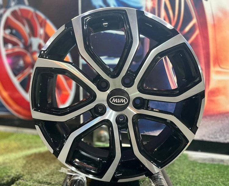 رینگ فابریک سایز ۱۶ رخ مشکی MVMX22