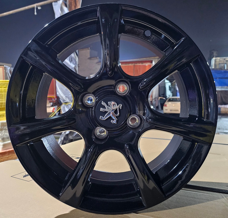 رینگ فابریک سایز ۱۵ (۱۰۸×۴) ۷ پر R52 مشکی