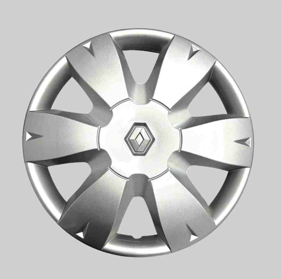 قالپاق فابریک سایز ۱۶ نقره ای رنو مگان