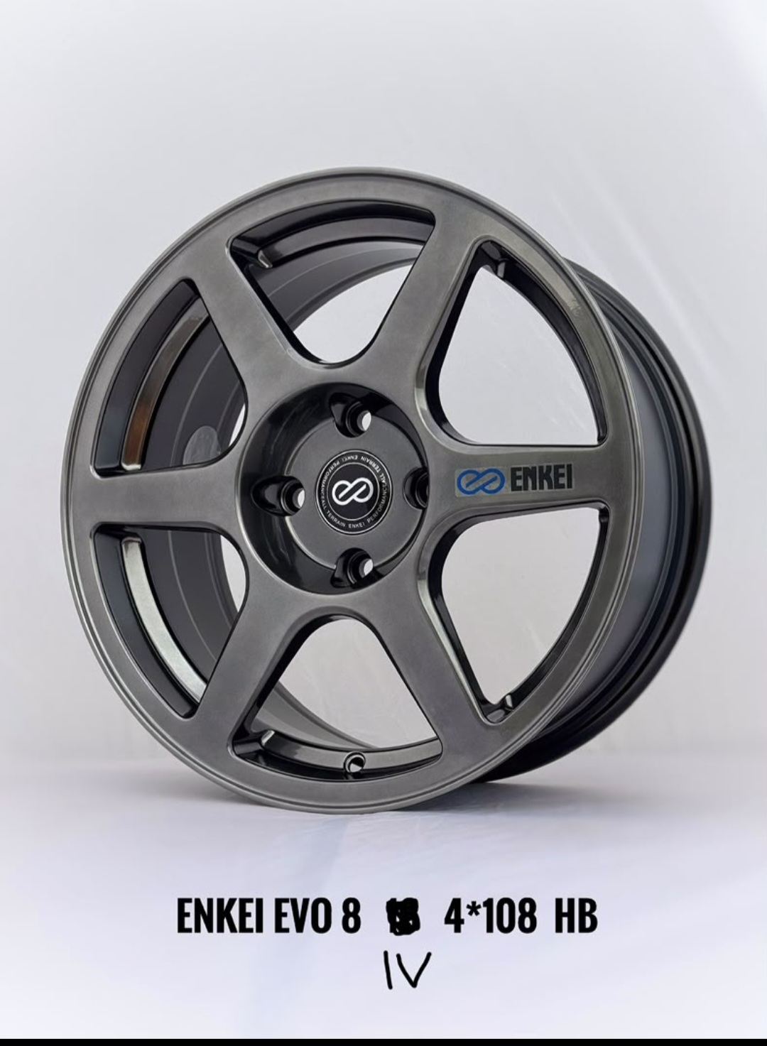 رینگ اسپرت سایز ۱۷ (۱۰۸×۴)‌ evo8 ENKEI دودی