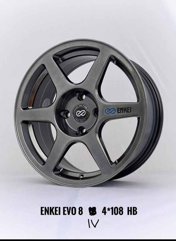 رینگ اسپرت سایز ۱۷ (۱۰۸×۴) evo8 ENKEI دودی
